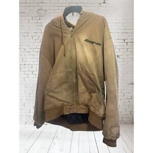 Vintage Snap-On Tools Jacket Mens XXL Canvas Lined Hooded Work Coat 2005